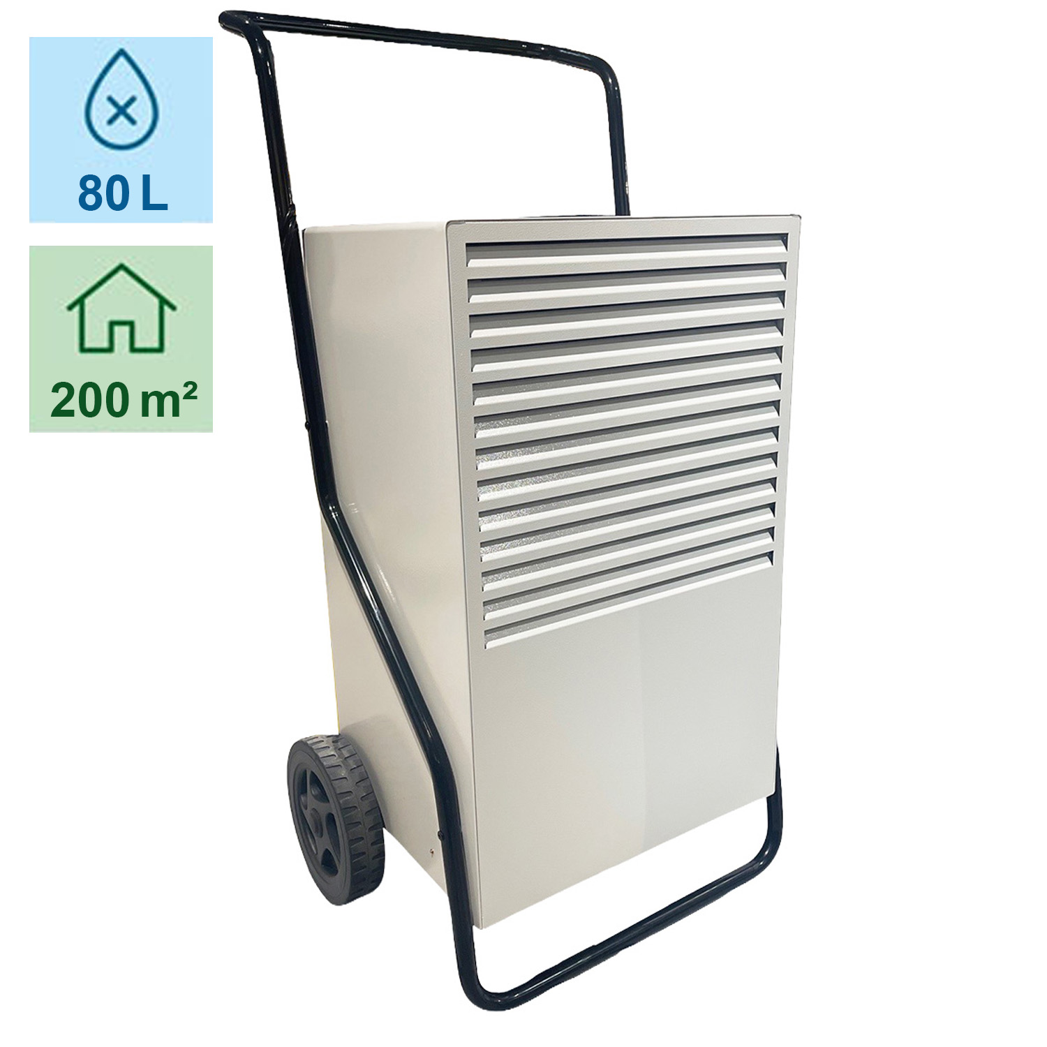 Grosser Bautrockner mit Pumpe und Eimer Fral 96 White Special