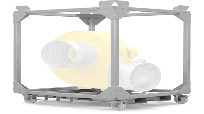 Trotec Radialventilator TFV600ex Rahmengestell - Rollwagen