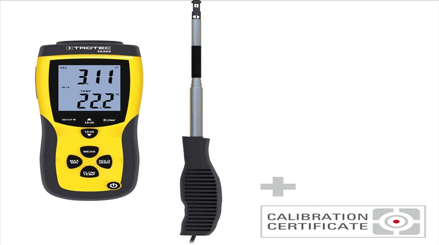 Trotec TA300 Anemometer mit Kalibrierzertifikat