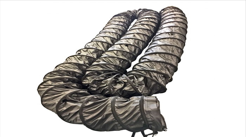 Warmluftschlauch mit L&amp;#246;chern 12m &amp;#216;300mm schwarz