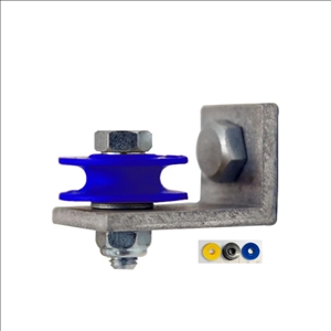 Gleitrollen blau mit Aluwinkel