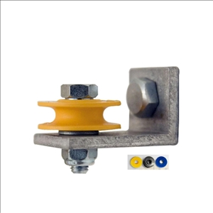 Gleitrollen gelb mit Aluwinkel