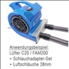 Schlauchadapter zu WDH C20 / FAM200 2 x 38mm