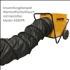 Warmluftschlauch mit L&amp;#246;chern 12m &amp;#216;300mm schwarz